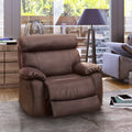 Brown Leather Glider Recliner Q2470
