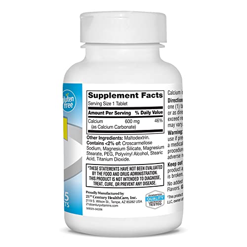 600 Mg Calcium Supplement 200 Count W650