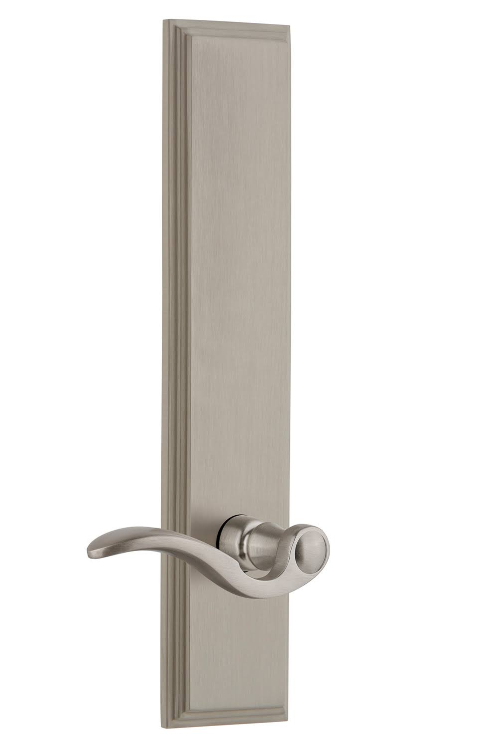 Satin Nickel Tall Plate Privacy Lever L396274