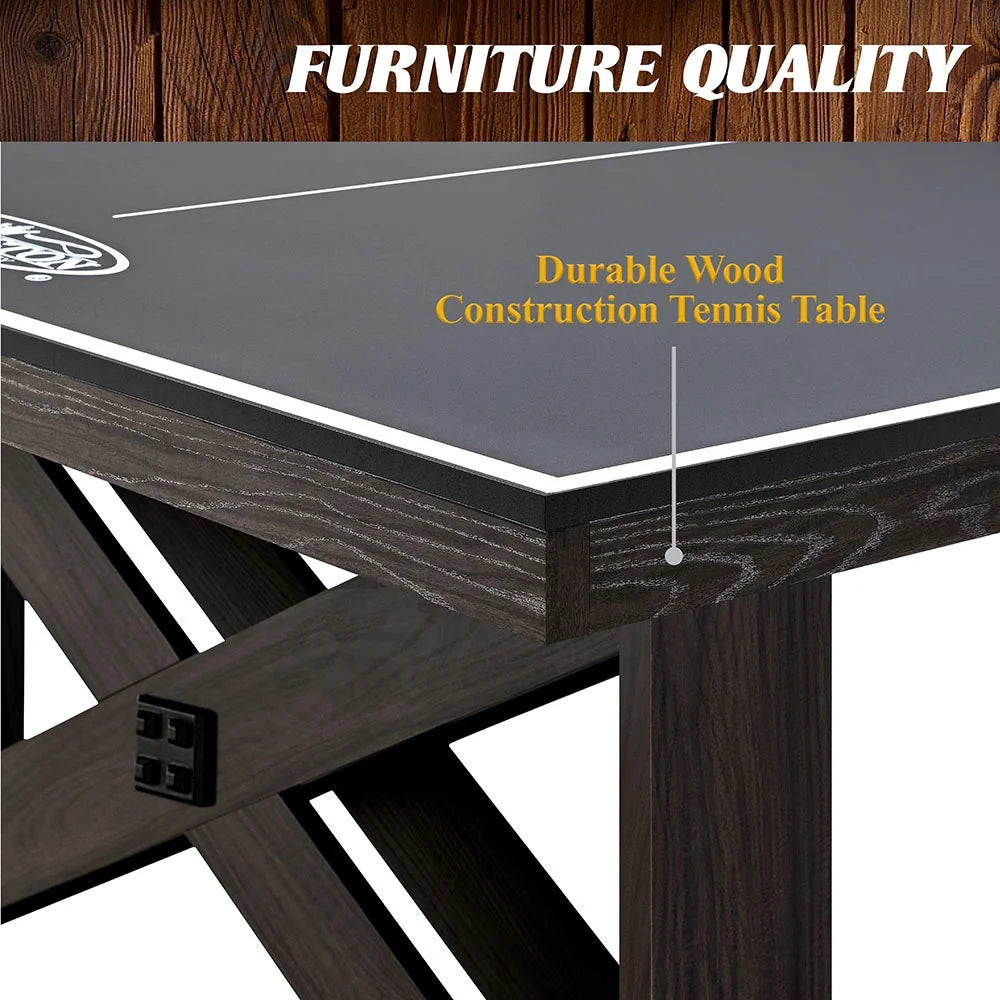 9-ft Table Tennis Table with Metal Net F4816