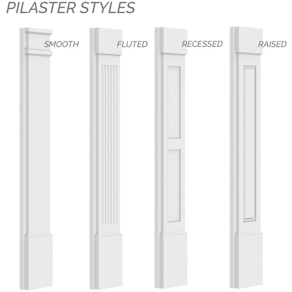 PVC Pilaster with Capital & Base (Pair) M935055
