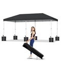 Black Pop Up Canopy with Portable Roller Bag B11896