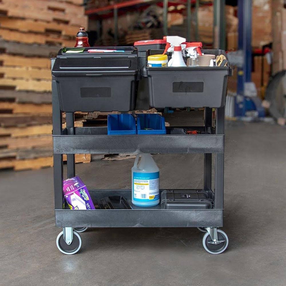 3-Shelf Tub Cart with Outrigger H714