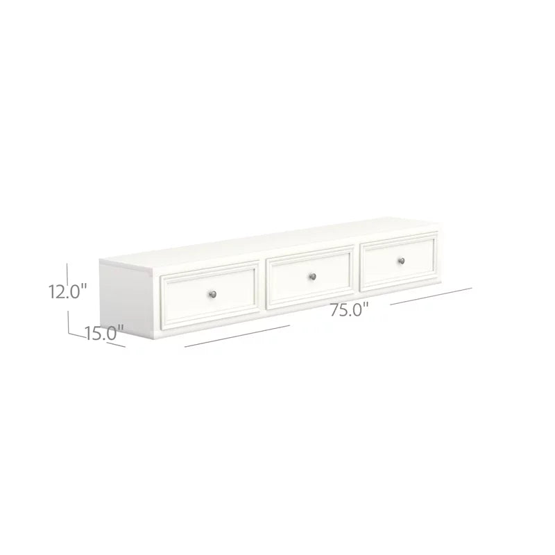 Bright White 3 Under Bed Storage Drawers Y267572