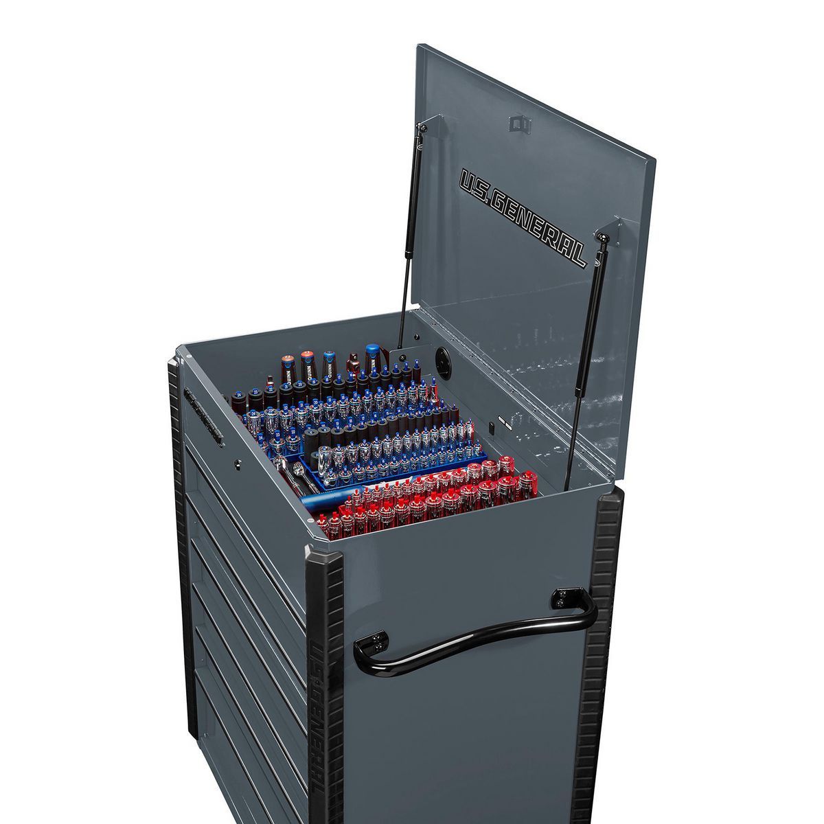 34 in. x 23 in. 6-Drawer Slate Gray Service Cart N847