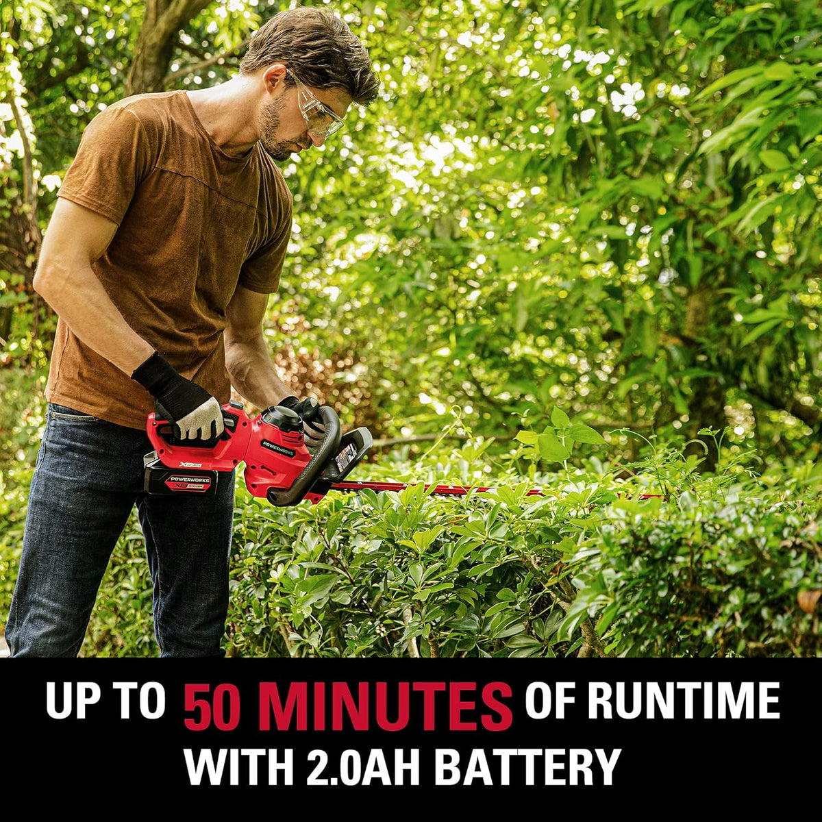 40V 24 Inch Cordless Hedge Trimmer with 2Ah Battery and Charger M445567