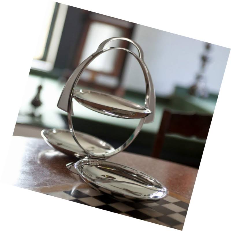 Silver Folding Cake Stand V9562