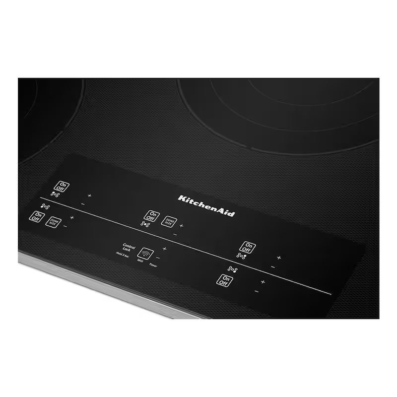 Black Stainless Steel Electric Cooktop with 5 Elements D943