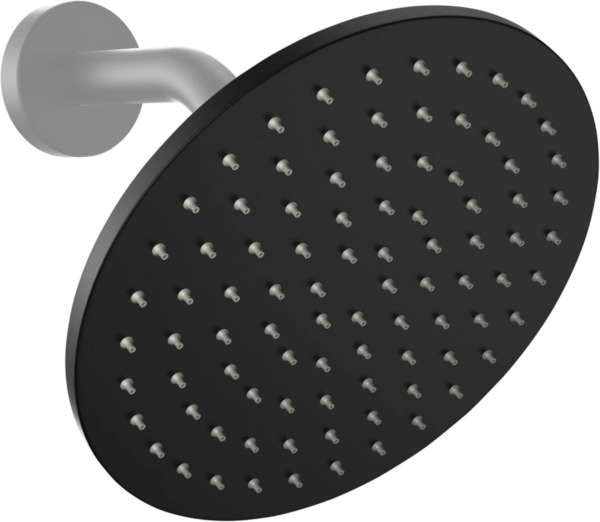 Matte Black 8 Inch Rain Shower Head, 2.5 GPM, Pack of 2 Y122