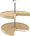 Almond Polymer Pie-Cut Cabinet Lazy Susan 2-Shelf Y2354