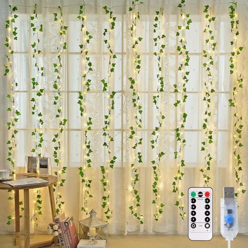 200 LED Artificial Ivy Leaf Fairy Lights with Remote D374961