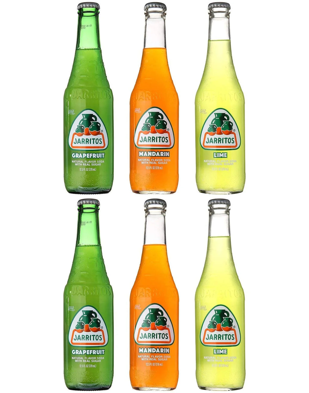 12.5 Oz Glass Bottle Variety Pack of 6 Soft Soda Drink I287103