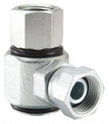 Hydraulic Swivel Fitting, 1/2-14, Female NPTF, Female NPSM, Carbon Steel M592