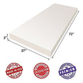 High Density Upholstery Foam Cushion Sheet 3"x27"x72" N739