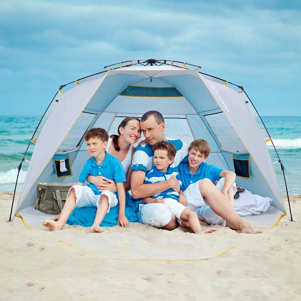 4 Person Instant Beach Tent UPF 50+ Sun Shelter P466916