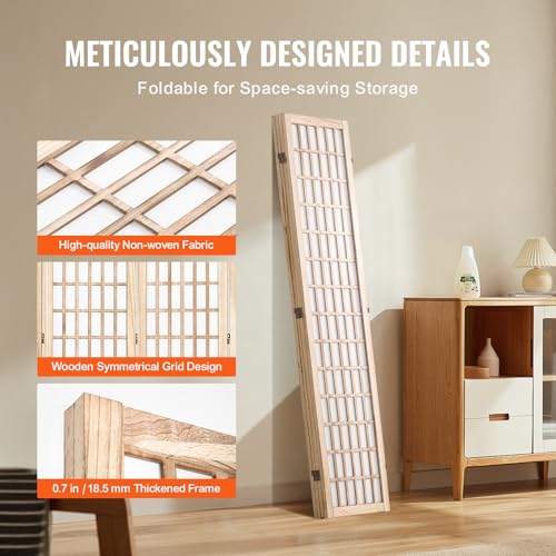 4 Panel Wood Folding Room Divider J162
