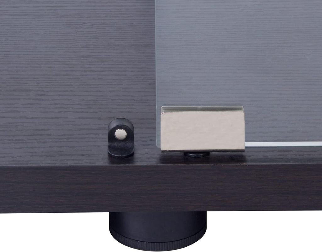 Black Two Door Glass Display Cabinet with 4 Shelves V68043