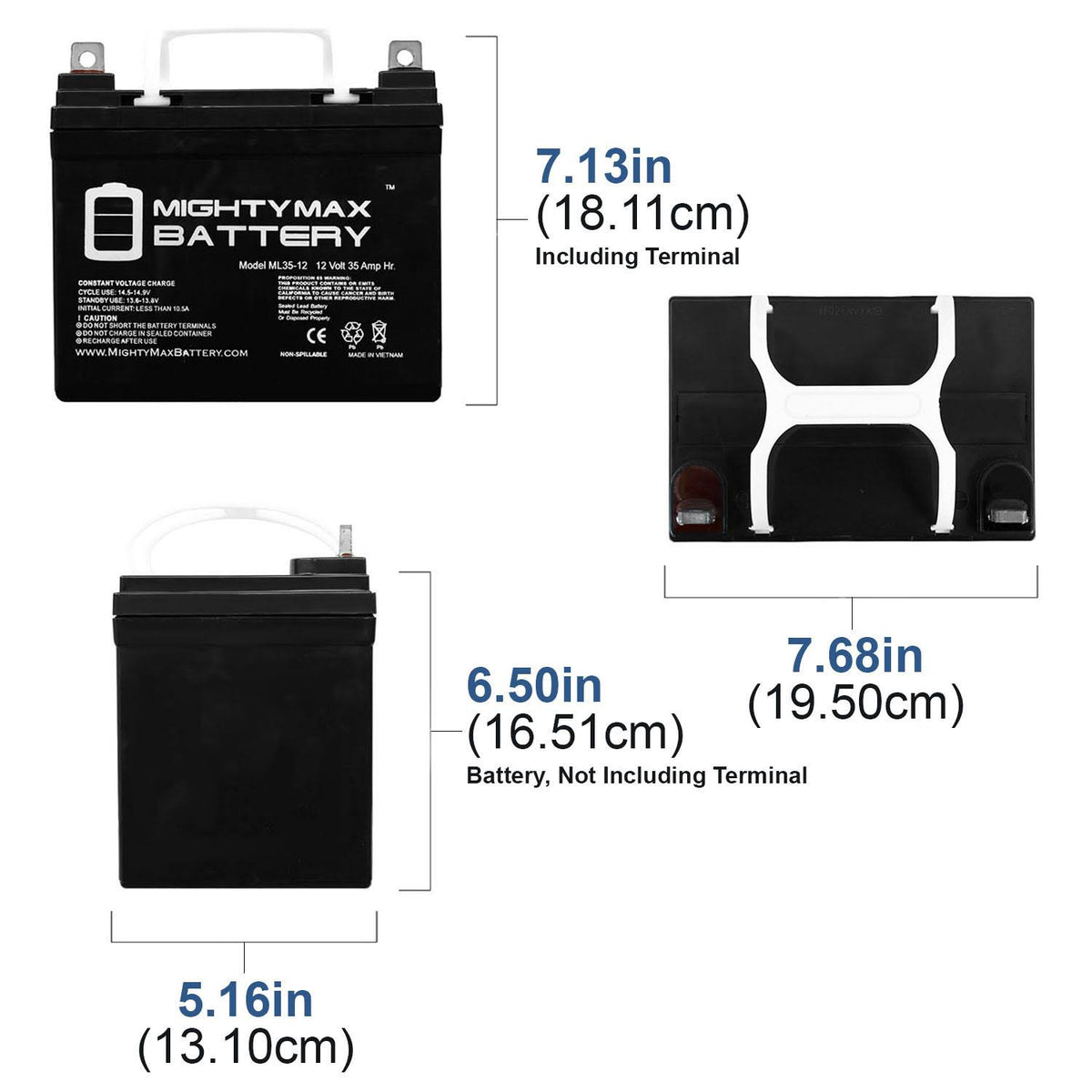 12V 35Ah Mid-Wheel Drive Battery W415876