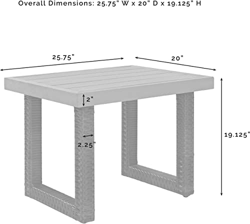 Brown Outdoor Wicker Side Table K203