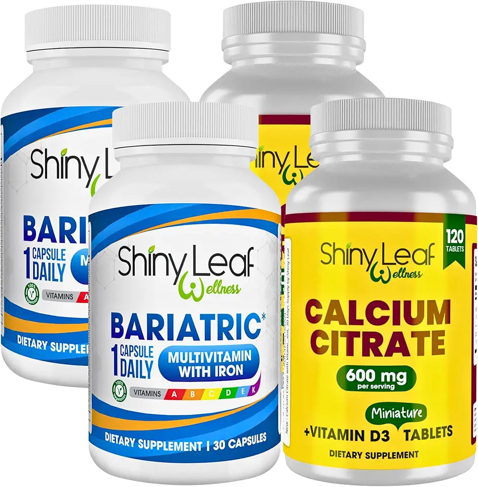 Iron-Free Multivitamin Capsules & Unflavored Calcium Citrate Mini Tablets with Vitamin D3 U431