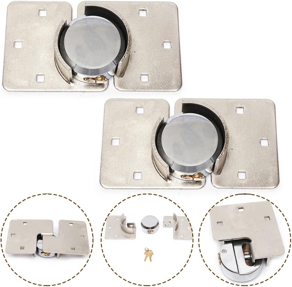 73Mm 2Pcs Hidden Shackle Padlock with 4 Keys T325431
