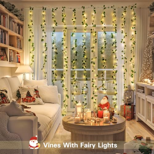 200 LED Artificial Ivy Leaf Fairy Lights with Remote D374961