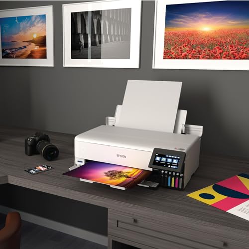 White Wireless Wide-Format All-in-One Printer with Scanner, Copier, Touchscreen E6931