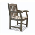 Acacia Wood Outdoor Dining Chair with Arms V407198