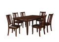7-Piece Dining Table Set with 18-inch Expandable Leaf Espresso W62615