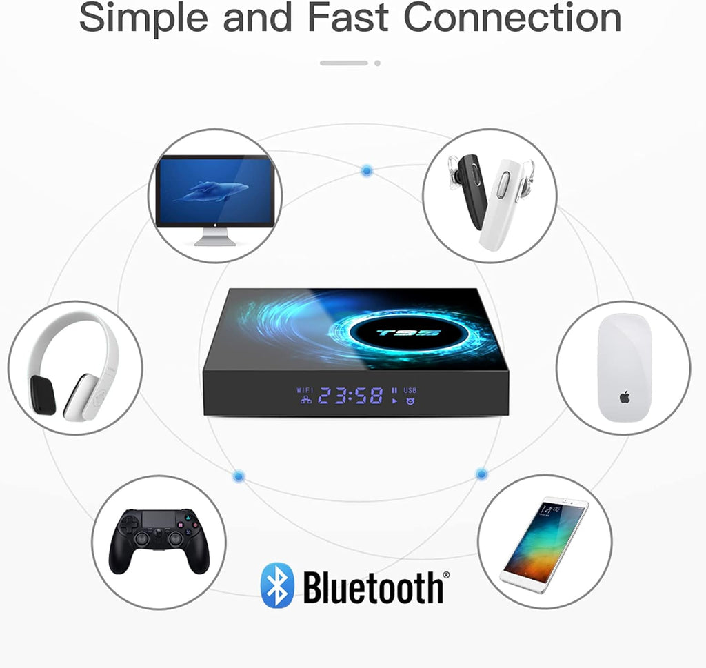 Android 10.0 TV Box 4GB Ram 32GB ROM Quad-Core 4K Ultra HD H.265 Pack of 2 T396