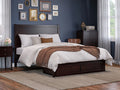 14" Queen Wood Platform Bed Frame with Foot Drawer Storage H7435