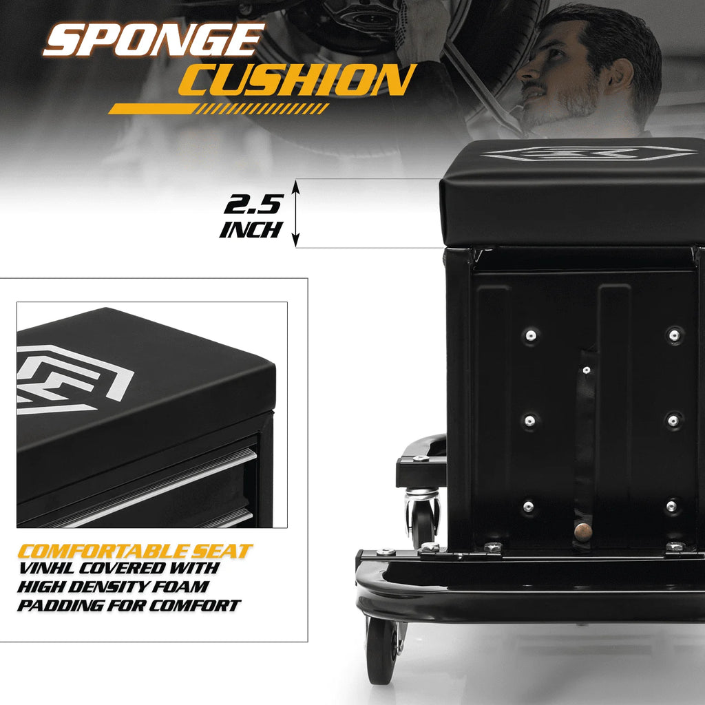 Red 3-Drawer Rolling Tool Box with Tool Tray V2250
