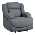 Graphite Blue Microfiber Reclining Chair U46689