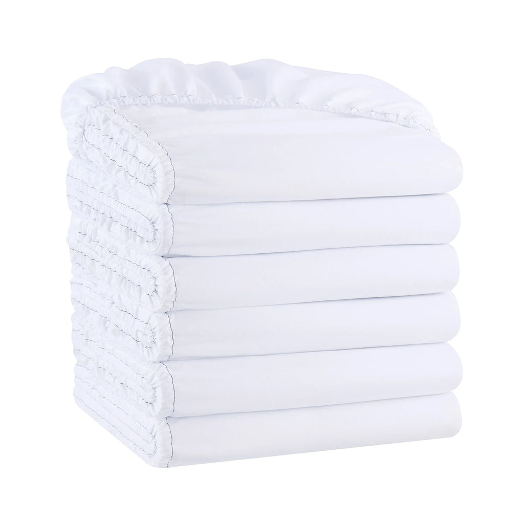 White Queen 6 Pack Brushed Microfiber Fitted Sheets I51146