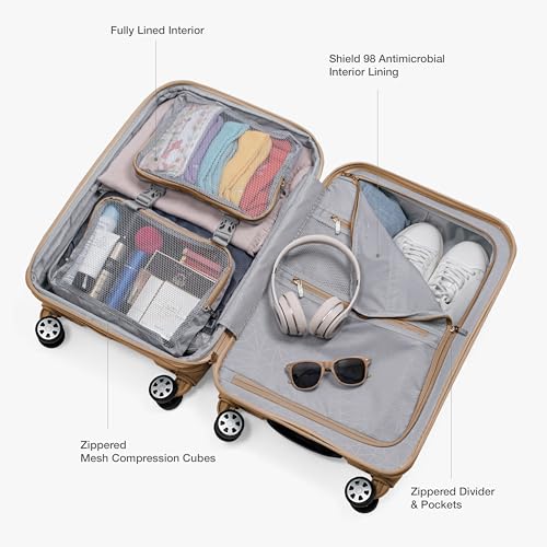 Black 22" Hardshell Expandable Spinner Luggage C7693