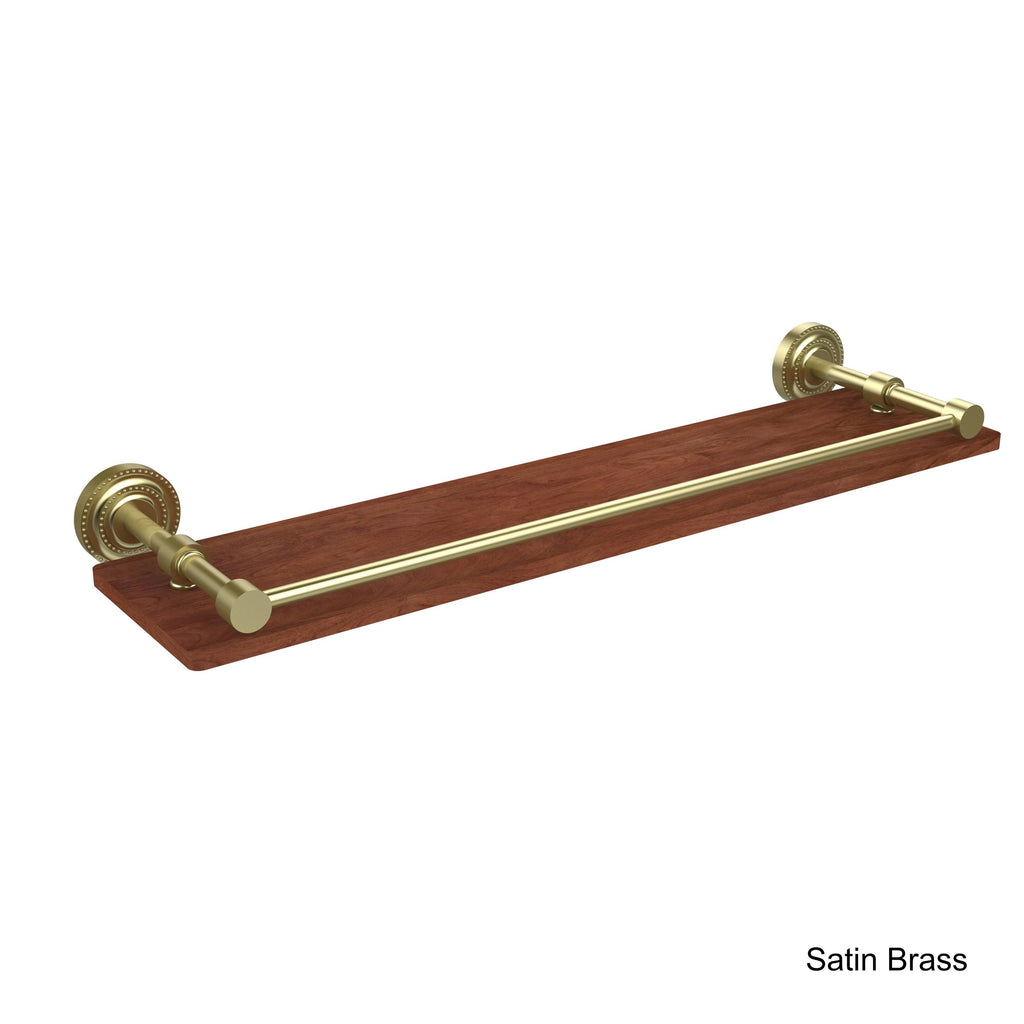 22 in. Solid Ironwood Shelf with Gallery Rail, Oil Rubbed Bronze P899375