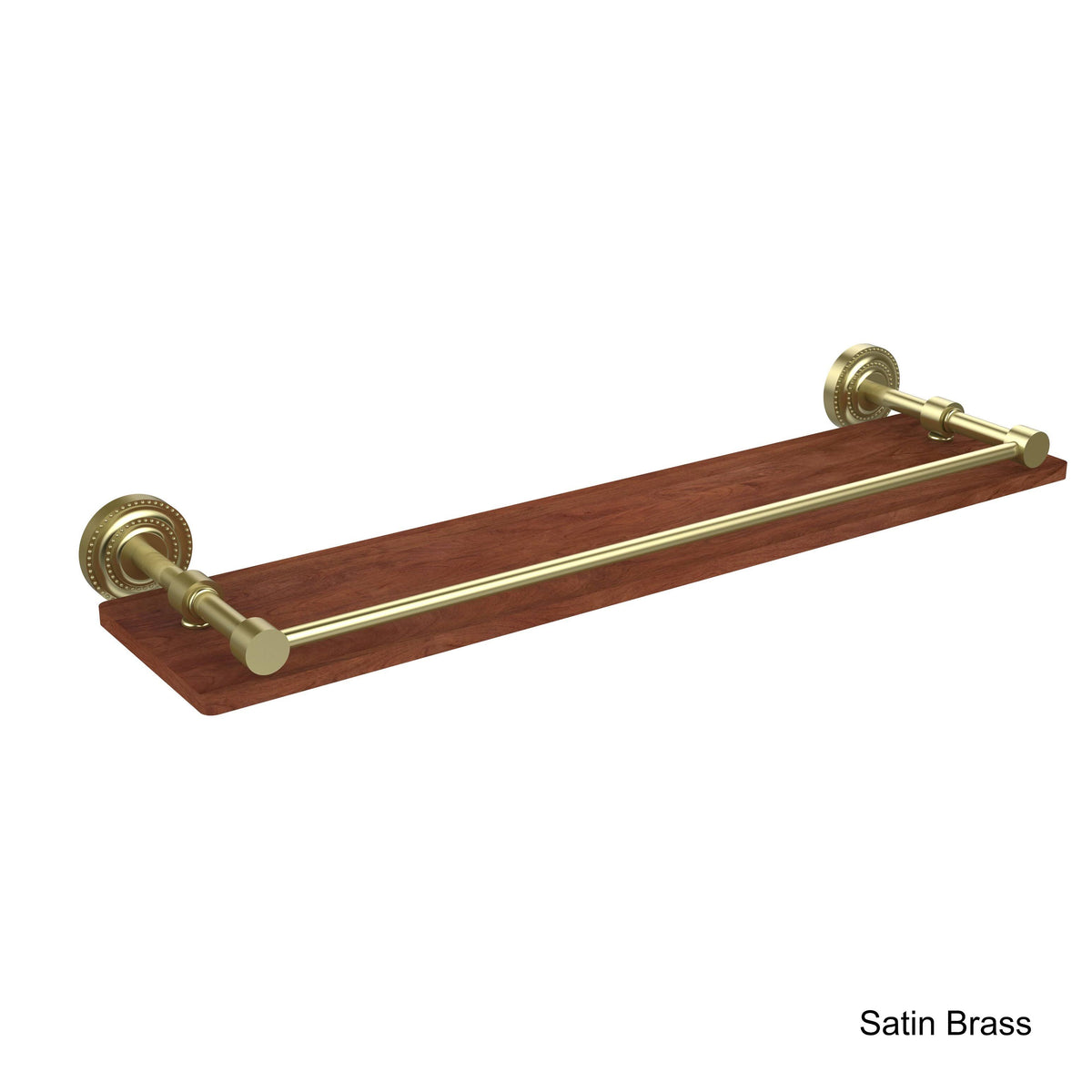 22 in. Solid Ironwood Shelf with Gallery Rail, Oil Rubbed Bronze P899375