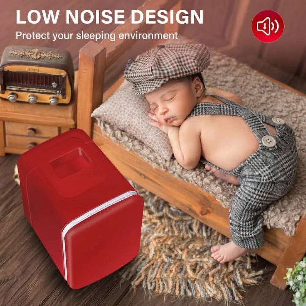 Portable Mini Fridge Cooler and Warmer 4L Red U6615