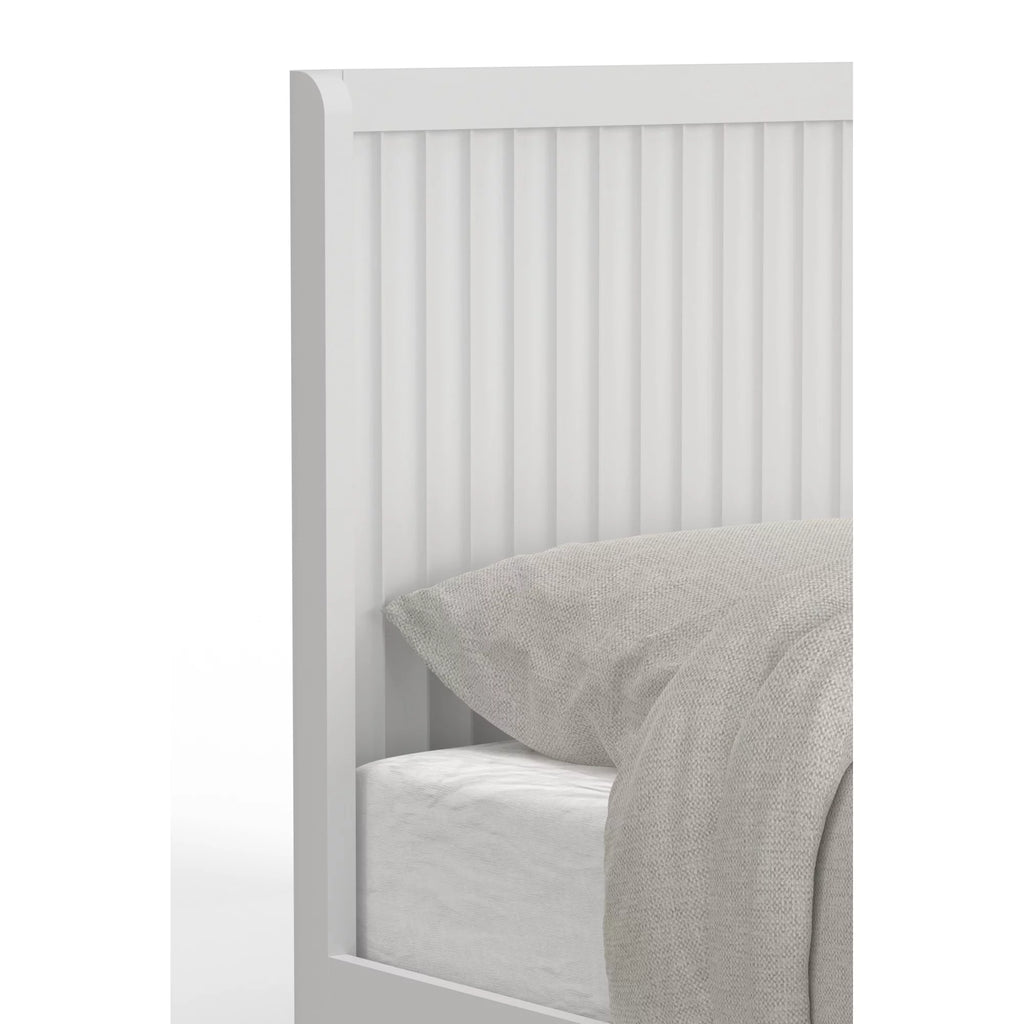 White Full Panel Bed H2623