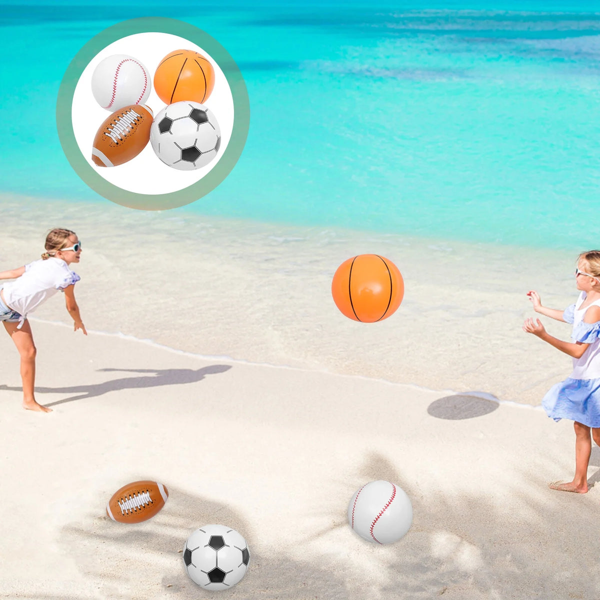 Inflatable Beach Ball 4pcs J185