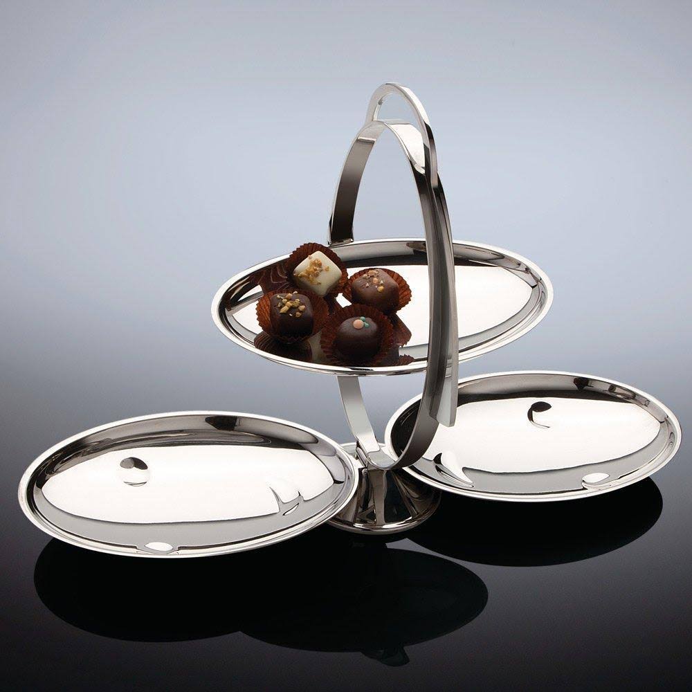 Silver Folding Cake Stand V9562