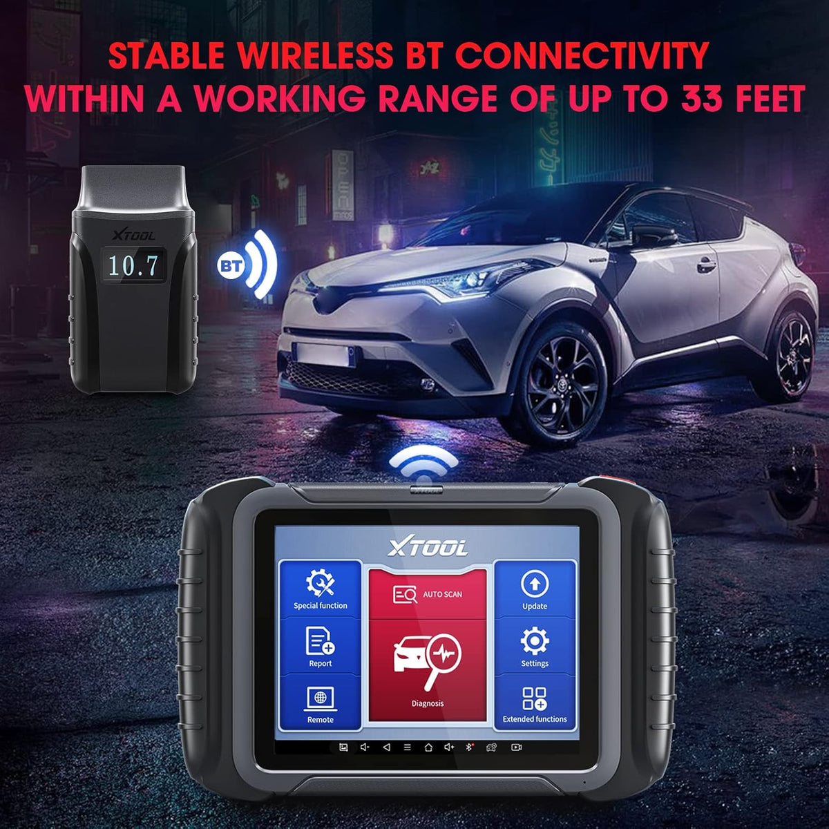 Wireless Automotive Scan Tool with ECU Coding, Full System Diagnostics M1865