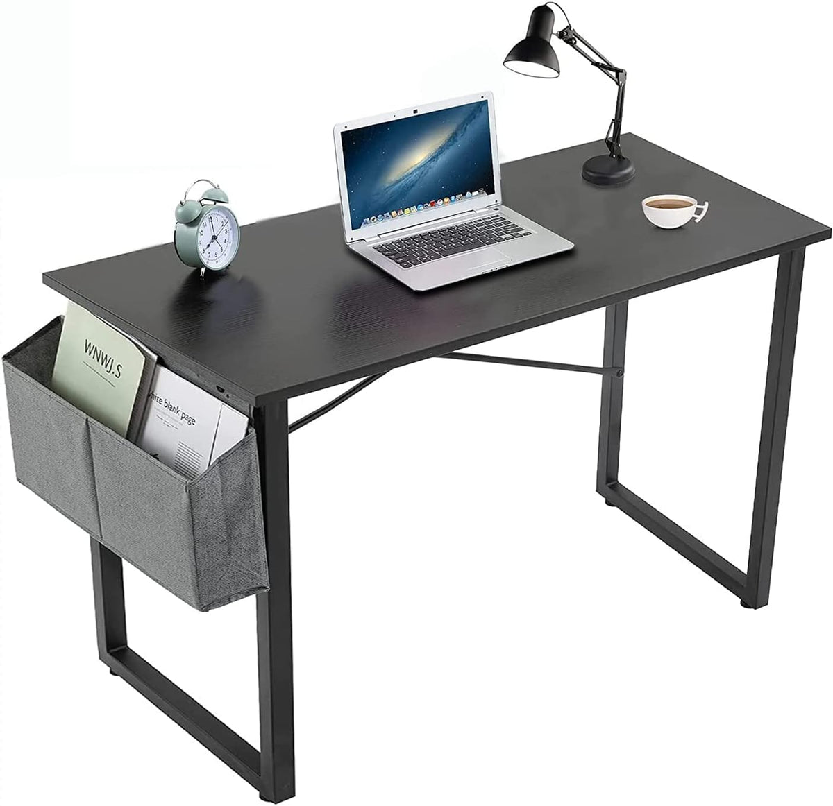 Brown Computer Desk with Storage Bag Y98423