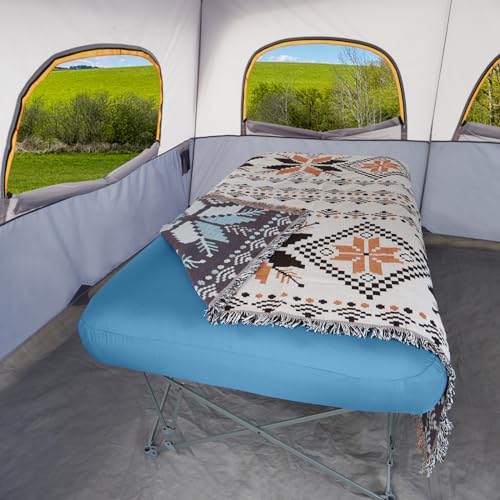Folding Camping Cot with Inflatable Air Mattress and Carry Bag R217