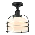 Large Bell Cage 1 Light Semi-Flush Mount A97187