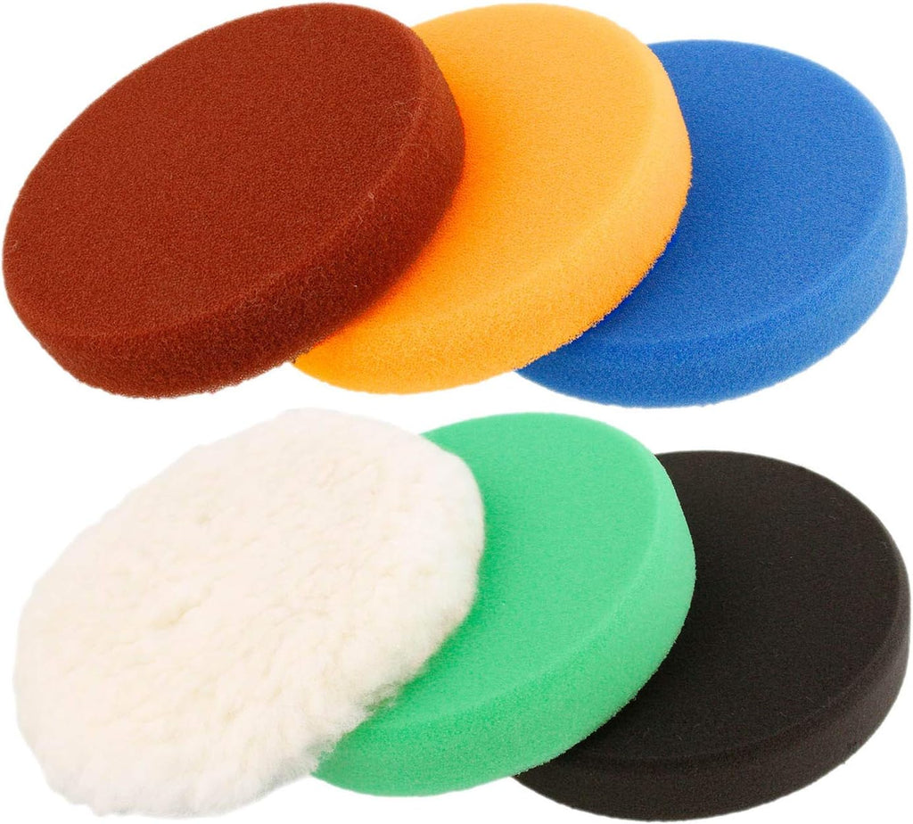 6 Variable Speed Dual-Action Polisher with Foam & Wool Pad Kit D6418