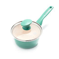 Turquoise Ceramic Nonstick 2QT Saucepan with Lid U76816