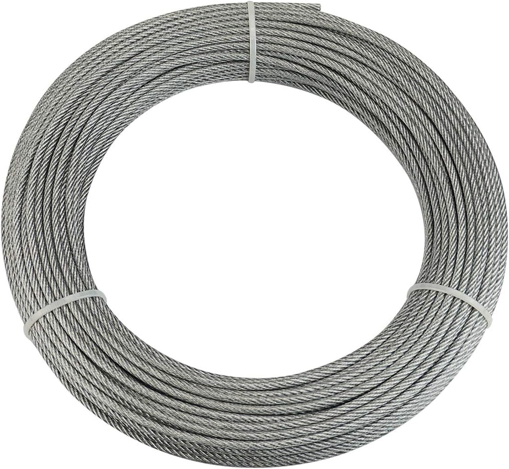 330 Feet Crystal Vinyl Coated Stainless Steel Cable Q26152