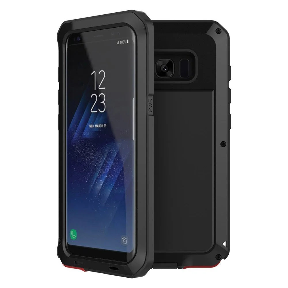 Aluminum Metal Samsung Galaxy S8 Plus Case (Black) Heavy Duty Shockproof Scratch Resistant Protection J100966
