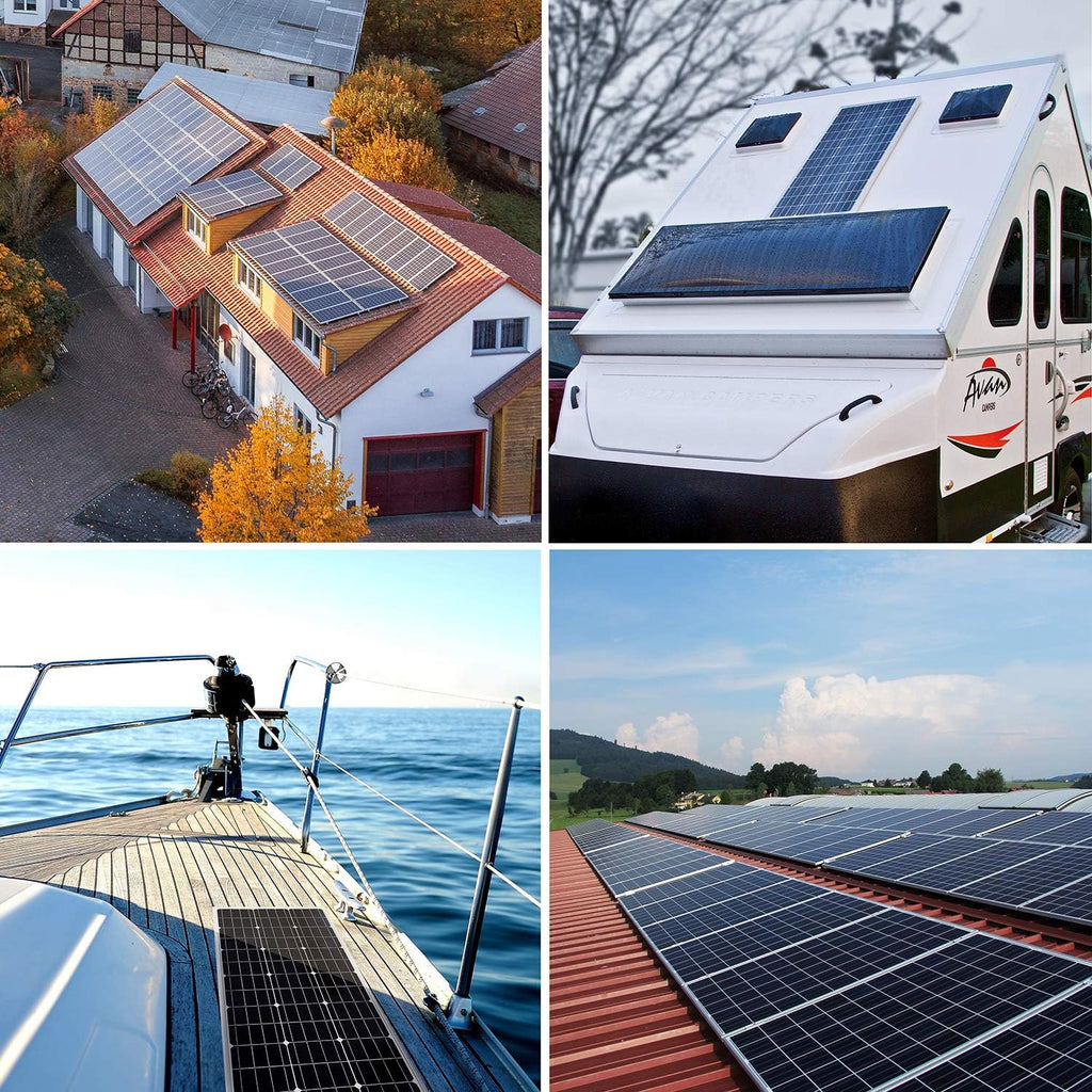 100 Watt 12 Volt Monocrystalline Solar Panel Kit I936443